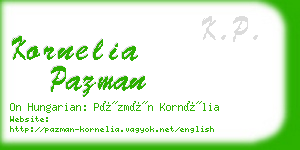 kornelia pazman business card